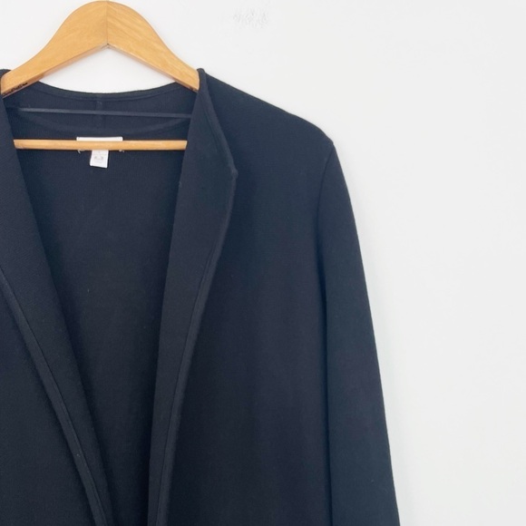 Charter Club 100% Cotton Black Zippered Open Front Cardigan Size Large - Picture 4 of 15